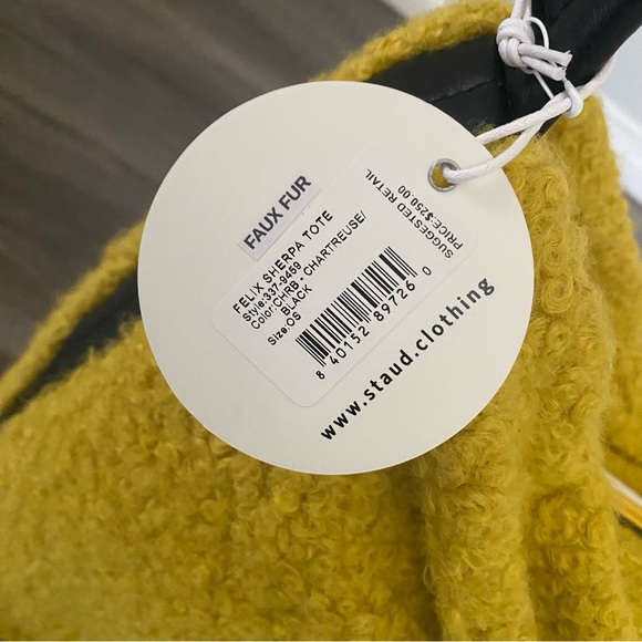 STAUD - Felix Faux Sherpa Tote - NWT - New With Tags - Picture 7 of 7